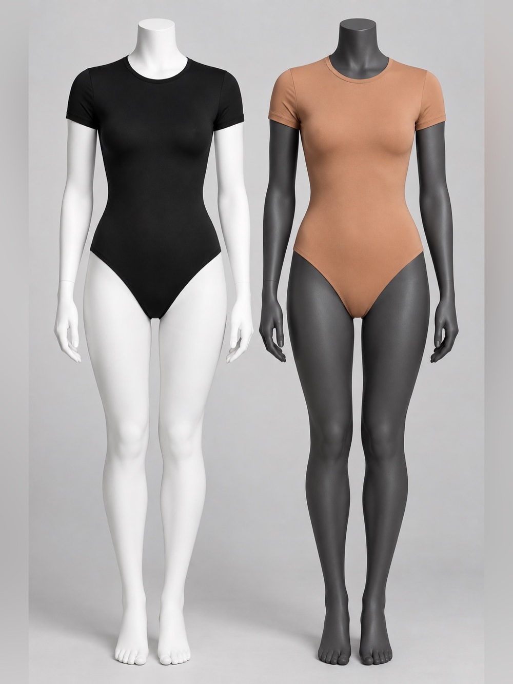 Victoria's Secret Tan Seamless Short-Sleeve Bodysuit